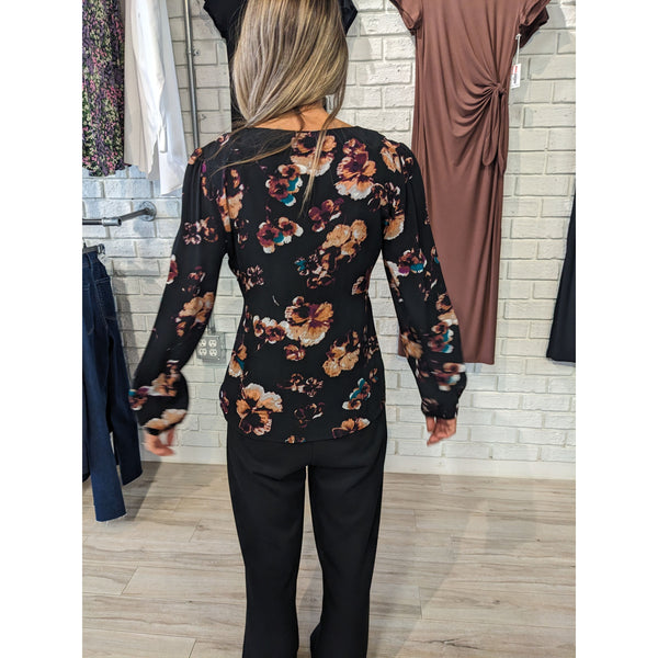 Black Floral Top