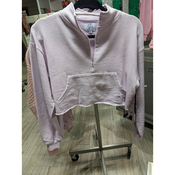 Lavender Crop kangaroo top