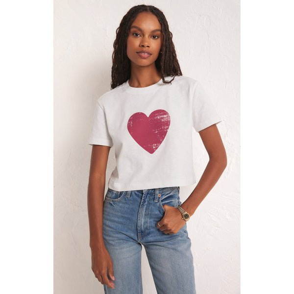 You are My Heart Cropped White Tee