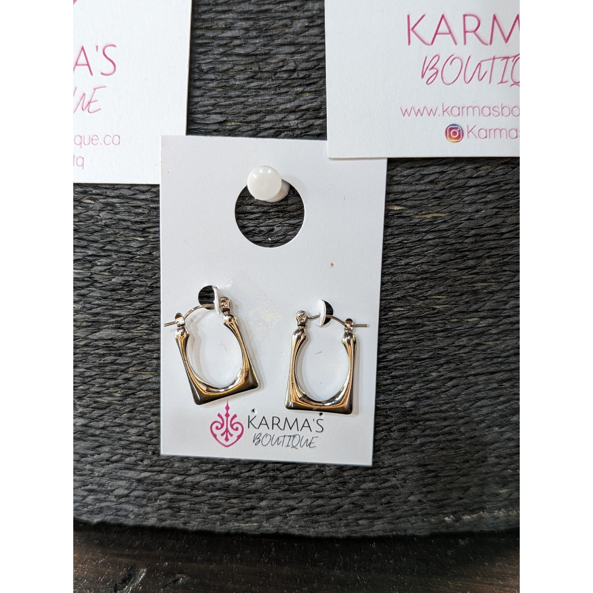 Gold Plated Square Hoops