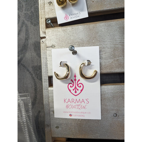 Gold Plated Chunky Open Hoops