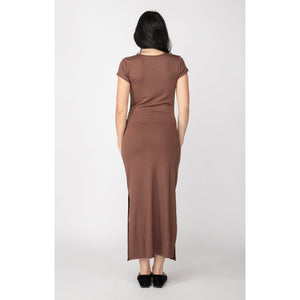 Cocoa Knotted Midi Dress