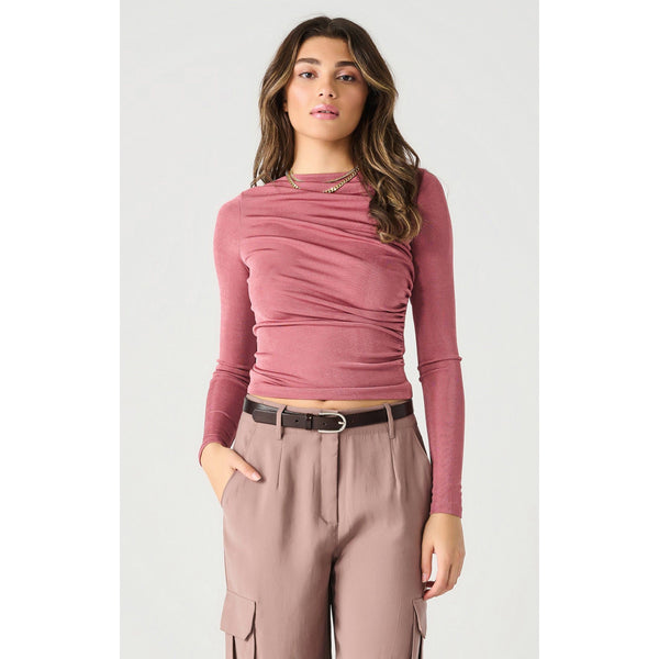 Dusty Rose Sheen top