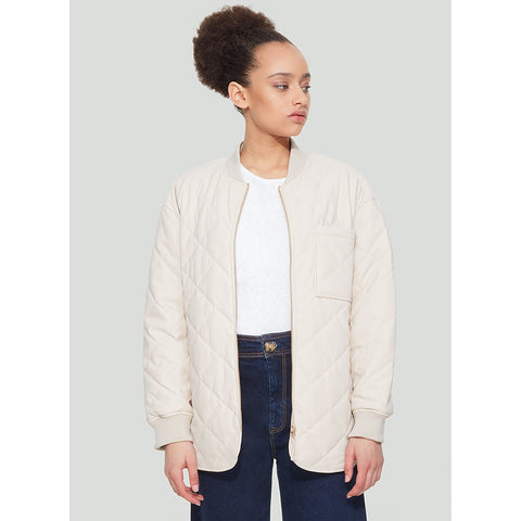 Light Putty Quilted Jacket
