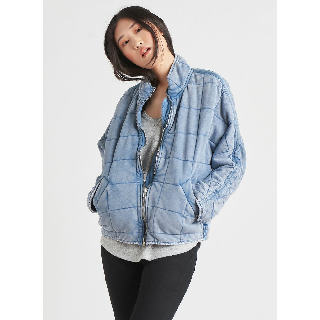 Blue Quilted Jacket
